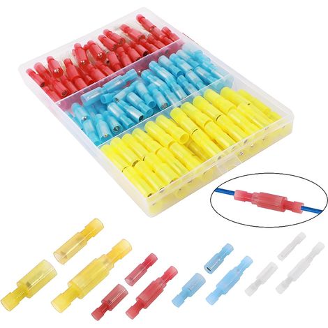 Electriques Mâle et femelle Terminal de 170 pièces Connecteur Cosses Crimp Connectors Bullet Connector Kit Cosse Electrique pour Fils et Câbles 0.16mm² (1/5)