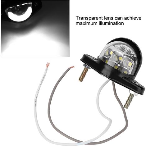 Réflecteur de plaque d'immatriculation 12V 6LED pour moto, remorque, camion, poids lourd (1/5)