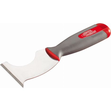 L'Outil Parfait – Couteau à enduire 5 en 1 – Lame acier inoxydable trempé 150mm – Manche bi-matière ergonomique – Pour gratter, décaper, reboucher