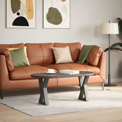 vidaXL Coffee Table Legs 2 pcs Anthracite 28x(42-43,3) cm Steel (1/5)
