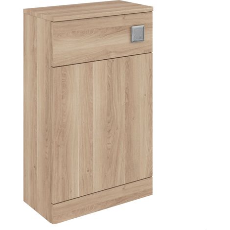 Balterley Tean Square Floor Standing WC Back to Wall Toilet Unit, 600mm, Light Oak
