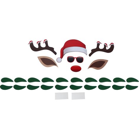 Autocollants De Noël En Pvc Imperméables - Décoration Festive Pour Réfrigérateur Et Porte De Garage - Ensemble De 3 Pièces (1/5)