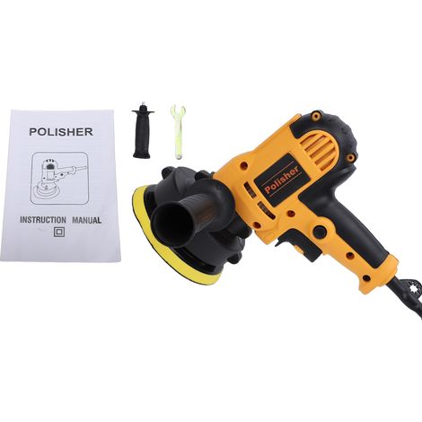 Kit de polisseuse de voiture tampon de machine de polissage à vitesse variable pour les détails automatiques épilation au sol meubles en métal avec démarrage progressif 700 W 600 3000 tr/min (1/5)