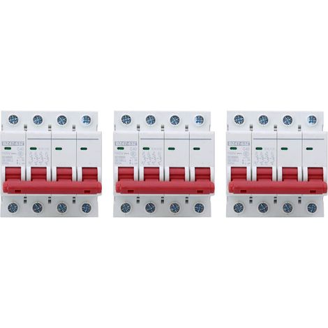 3pcs DZ47-63Z DC1000V 4P MCB disjoncteur photovoltaïque 40A, interrupteur d'air anti-surcharge, protection fuite et court-circuit (1/5)