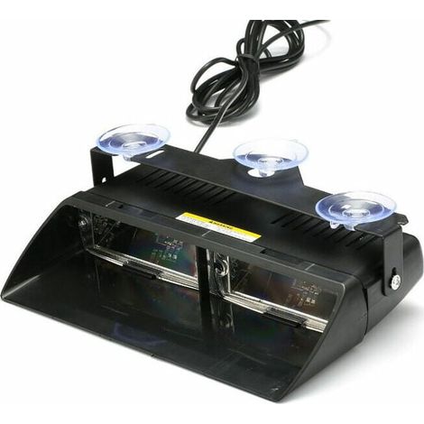 Baliza de emergencia LED para aplicación de la ley, luz de advertencia de peligro, 16 LED, para interior de camiones, SUV, techo, tablero y parabrisas (1/5)