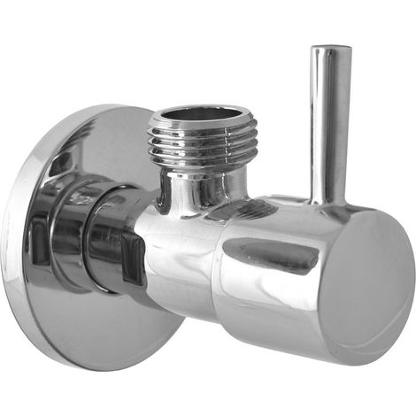 Robinet d'angle avec dessus en céramique 1/2"x3/8", chrome (1/2)