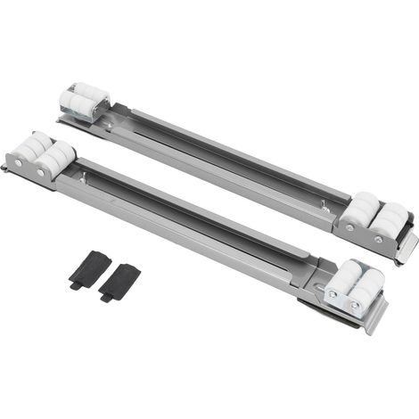 Universeller Rollfuß für Waschmaschinen und Möbel – Ausziehbare Rollen, 300 kg Tragkraft, Silber (1/5)