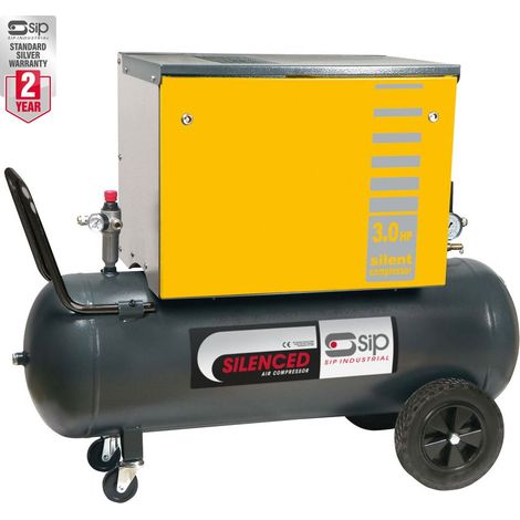 SIP PB3800/3M/200 Silenced Piston Compressor - L145 x W56 x H110 cm