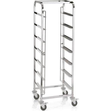 Chariot de transport pour paniers lave-vaisselle 56 x 56 x 171 cm 7 rails inox - Was Germany (1/2)