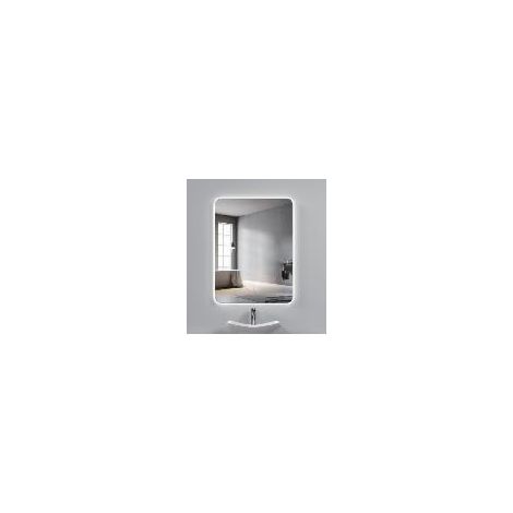 miroir salle de bain avec eclairage sdb led lumineux mural en verre metal tactile anti buée mémoire de douche connecté cosmétiques muraux salon toil
