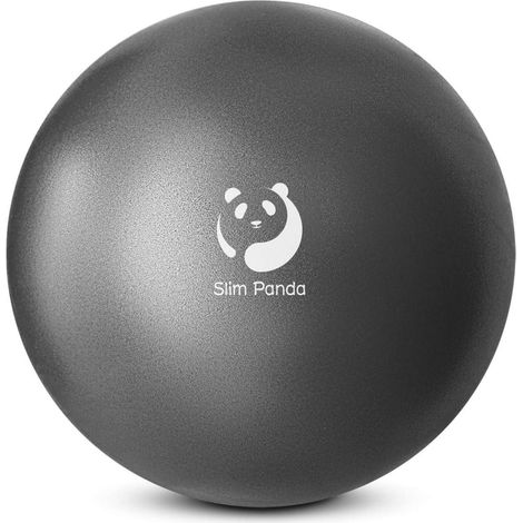 Gymnastikball Pilatesball klein 23cm aufblasbar Strohhalm Schwarz (1/5)