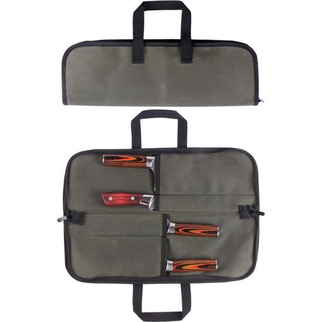 Bolsa enrollable, estuche resistente, rollo de almacenamiento portátil, bolsa profesional para chefs, tanto para hombres como para mujeres (1/4)