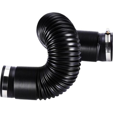 durite admission air,Pièces de voiture universelles de tuyau d'admission d'air flexible de voiture,noir 76mm avec Pince de Montage (1/5)