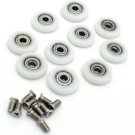 Lot de 10 roulettes de rechange pour porte de douche, Diamètre de 20 mm… (1/5)