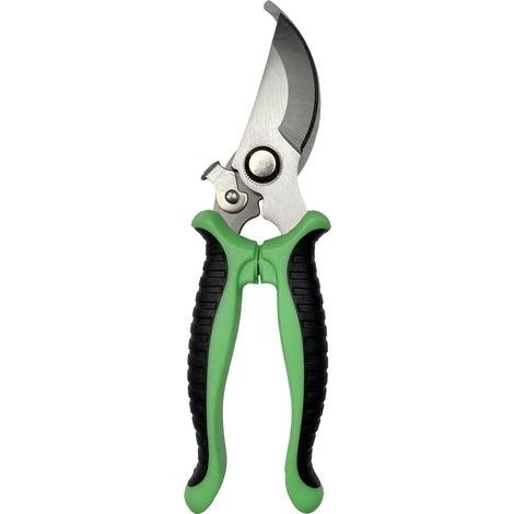 Green - 1 piece secateurs, non-slip secateurs, professional secateurs for garden flower maintenance with lockable handle, multifunctional secateurs. (1/5)