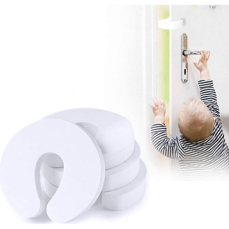 Lot de 4 butées de porte en mousse souple pour protéger les doigts de bébé (1/5)