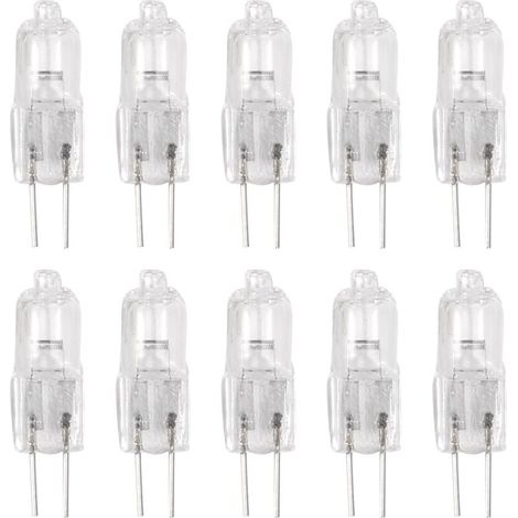 10 Pièces Lampe Halogène G4 12V 35W Blanc Chaud à Broches