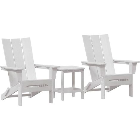 Maison Exclusive - Sedia da Giardino 3 pcs Bianco 80.5 x 74.5 x 92 cm Polietilene
