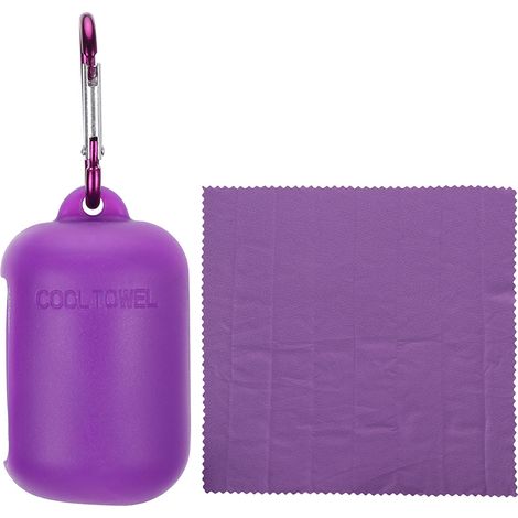 Serviette de Sport Microfibre Ultra Douce, Séchage Rapide pour Yoga Randonnée Plage Voyage Compacte Violette (1/5)