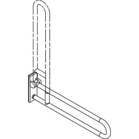 HEWI 801.50B237 99 poignée d'appui rabattable mobile, mat (1/2)