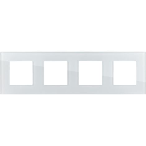 Cornice Vetro 4 Moduli Modern Bianco (1/4)