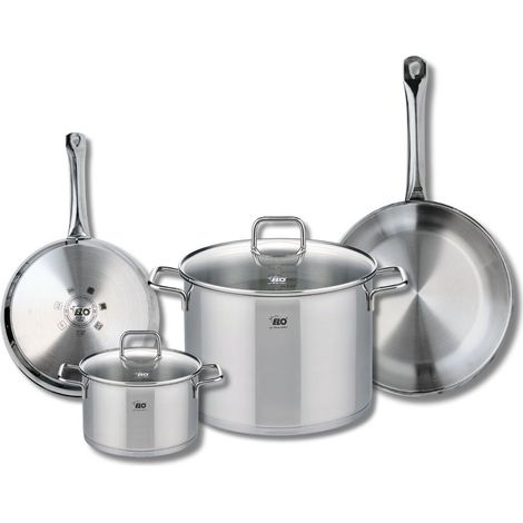 Set de 2 Poêles de cuisson 24 et 28 cm et 2 faitouts 16 et 26 cm Elo Profi Citrin (1/5)