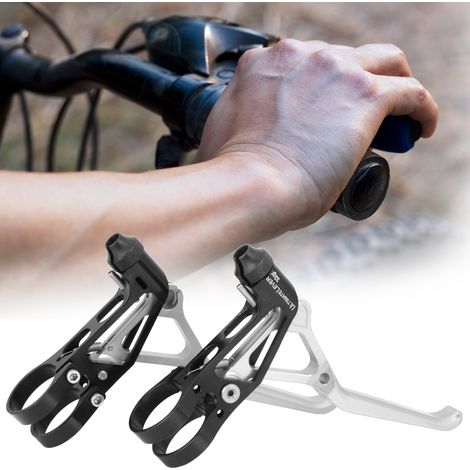 Poignée de Frein V CNC Noir Argent pour Vélo Pliable, Accessoire Vélo Route Léger (1/5)