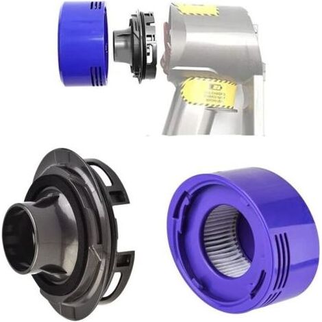 Couvercle de moteur arrière et ensemble de filtre arrière pour aspirateurs Dyson V7 et V8, accessoires pour kit de conversion de filtre HEPA (1/4)
