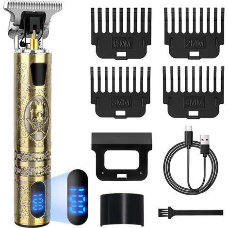 Tondeuse Cheveux Hommes, Barbe Homme, Rasoir Electriques Avec Afficheur LED, T-blade Finition pour Coupe et Contours - (1/4)