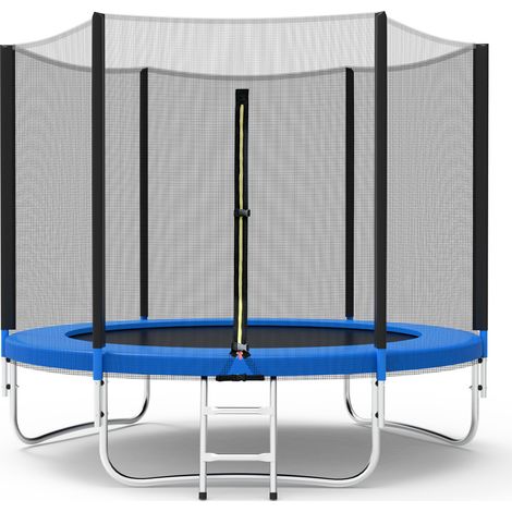 8FT Ø 244 cm Trampoline de Jardin Enfants et Adultes Jeux d'Extérieur Avec Filet de sécurité Couverture de protection et Echelle (1/5)