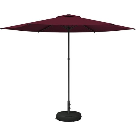 Garden Parasol with Base 300 x 300 cm Polyester Rectangular vidaXL