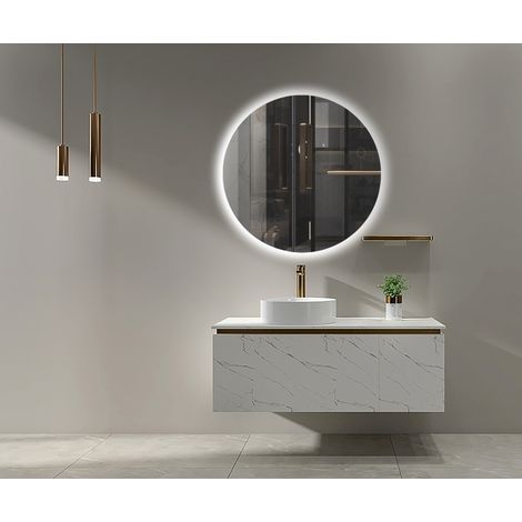 Miroir de salle de bain rectangulaire à LED frontal  Modèle NEW YORK [LEDIMEX®] (1/5)
