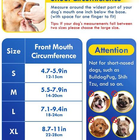 Piece Adjustable Anti-Bark Muzzle with Self-Adhesive Mesh Ring ...