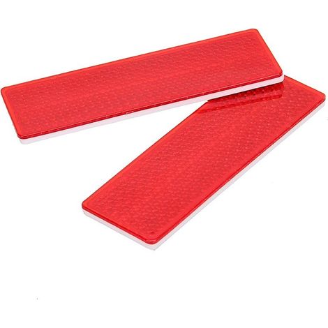 2 adesivi Catarifrangenti riflettenti in plastica rigida in 2 colori Colore - Rosso (1/5)