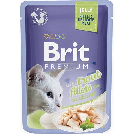 BRIT PREMIUM CAT Adult Forelle in Gelee (Beutel) 85g