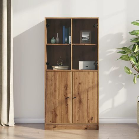 Highboard mit Türen Artisan-Eiche 68x37x142 cm Holzwerkstoff vidaXL (1/5)