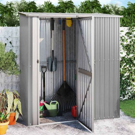 Abri de jardin-Remise Cabane pour outils Gris 180,5x97x209,5 cm Acier galvanisé (1/5)