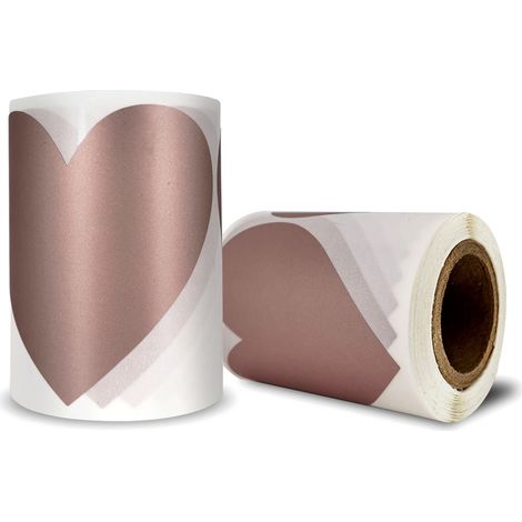 Rubbelherz-Aufkleber 70x80mm rosa x100