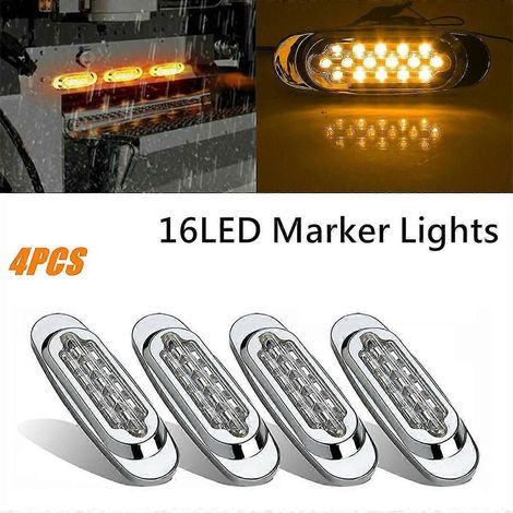 4 feux de position latéraux à 16 LED pour cabine-couchette de camion Freightliner Peterbilt (1/5)