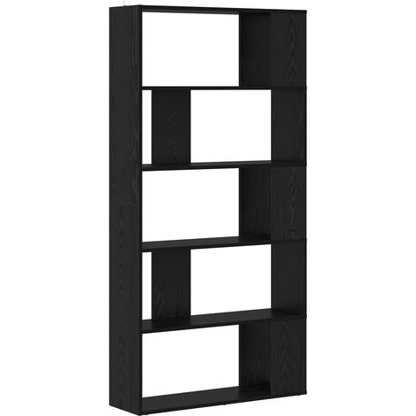 Maison Exclusive - Bücherregal Schwarz Eichen-Optik 80 x 24 x 159