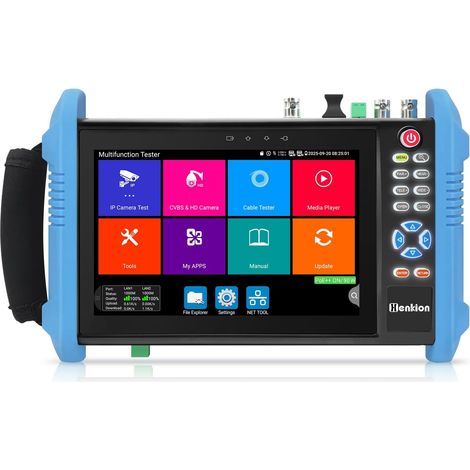 Testeur de caméra de vidéosurveillance 7 IPS Tactile IPC-9800ADHS Pro Supporte 8K 4K HD-TVI CVI AHD SDI Test IP Testeur de câble réseau POE SFP VGA WiFi RS485 (1/5)