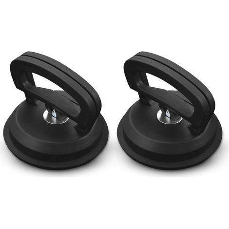 Tigrezy Ventouse carrelage, ventouse carrosserie, Ventouse Lot de 2, Démontage à Ventouse, Extracteur de verre professionnel, poussoir, pince, pour verre, carreaux de céramique, D118mm (Noir) (1/4)