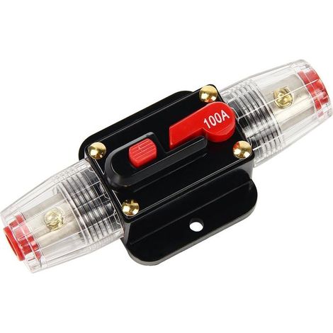 Disyuntor para automóvil de 12 V - 24 V CC con interruptor de reinicio de fusible manual de 100 A (1/5)