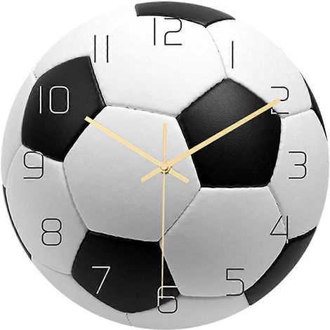 Horloge murale sur le thème du football pour chambre, salon, réveil, cadeau pour enfants (1/5)