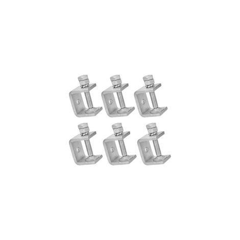 Pinces en C Robustes en Acier Inoxydable, 6 Pièces Ensemble Mini Serre Joint en c Réglables de 0 à 25 mm,Pinces et Tendeurs pour Travail du Bois, Fabrication de Meubles, Bricolage
