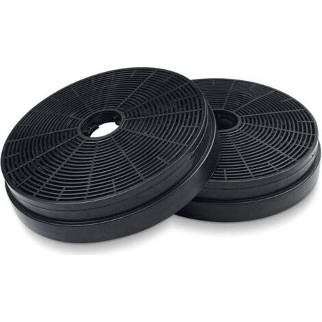 2x Filtre Hotte Aspirante, Ø175 mm Filtre à Charbon Actif Extracteur de Cuisine Recyclage Air de Remplacement Recirculation Filtrant pour Respekta Miz0031, Klarstein, Pkm Co4 (1/3)