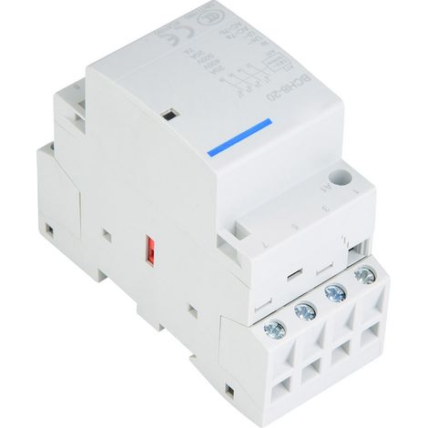 Contacteur AC domestique 4P 4NO 20A fixation rail DIN 35mm 220V/230V (1/5)