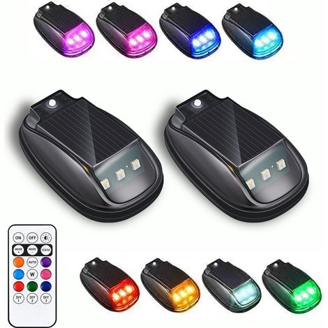 Illuminez le toit de votre cabine sans perçage grâce à un éclairage solaire sans fil et une télécommande, idéal pour les camions et les véhicules tout-terrain. 8 couleurs disponibles. (1/5)