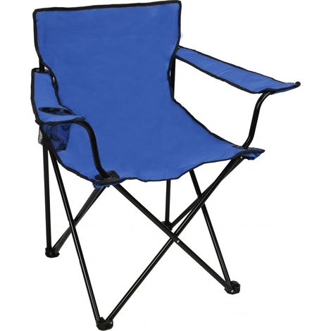 TrendLine Campingstuhl mit Armlehne blau Klappstuhl Faltstuhl Anglerstuhl