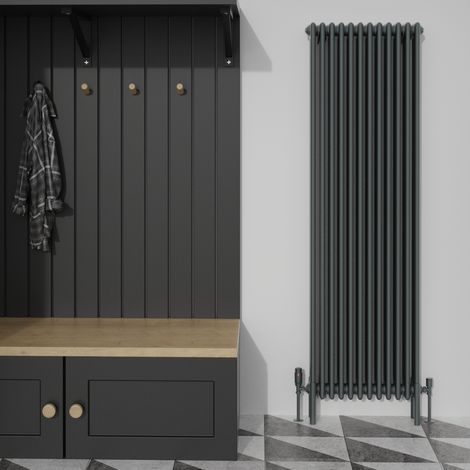 WarmeHaus 1800x560mm Traditional 4 Column Anthracite Radiator (1/5)